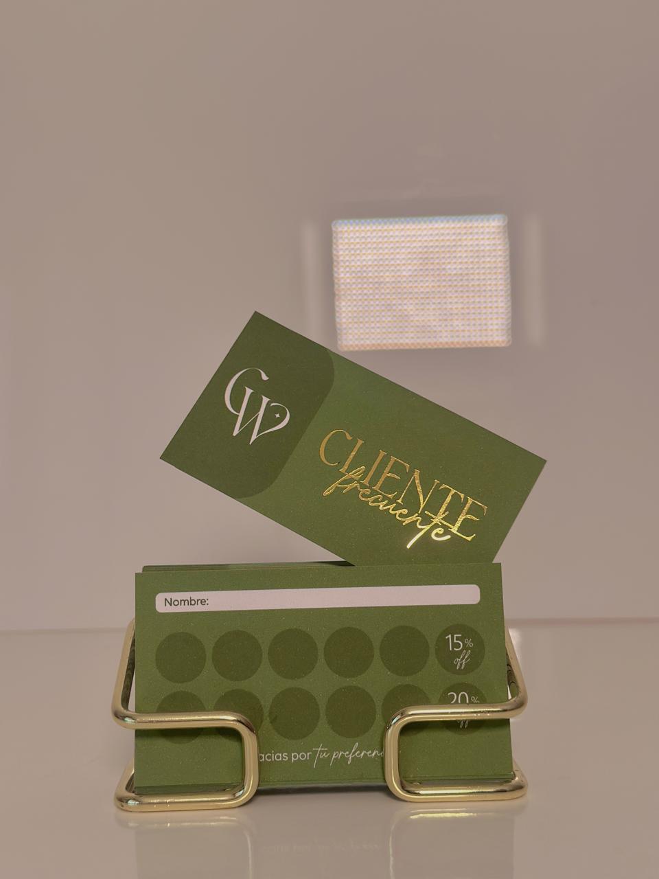 TARJETA DE PRESENTACIÓN CON FOIL