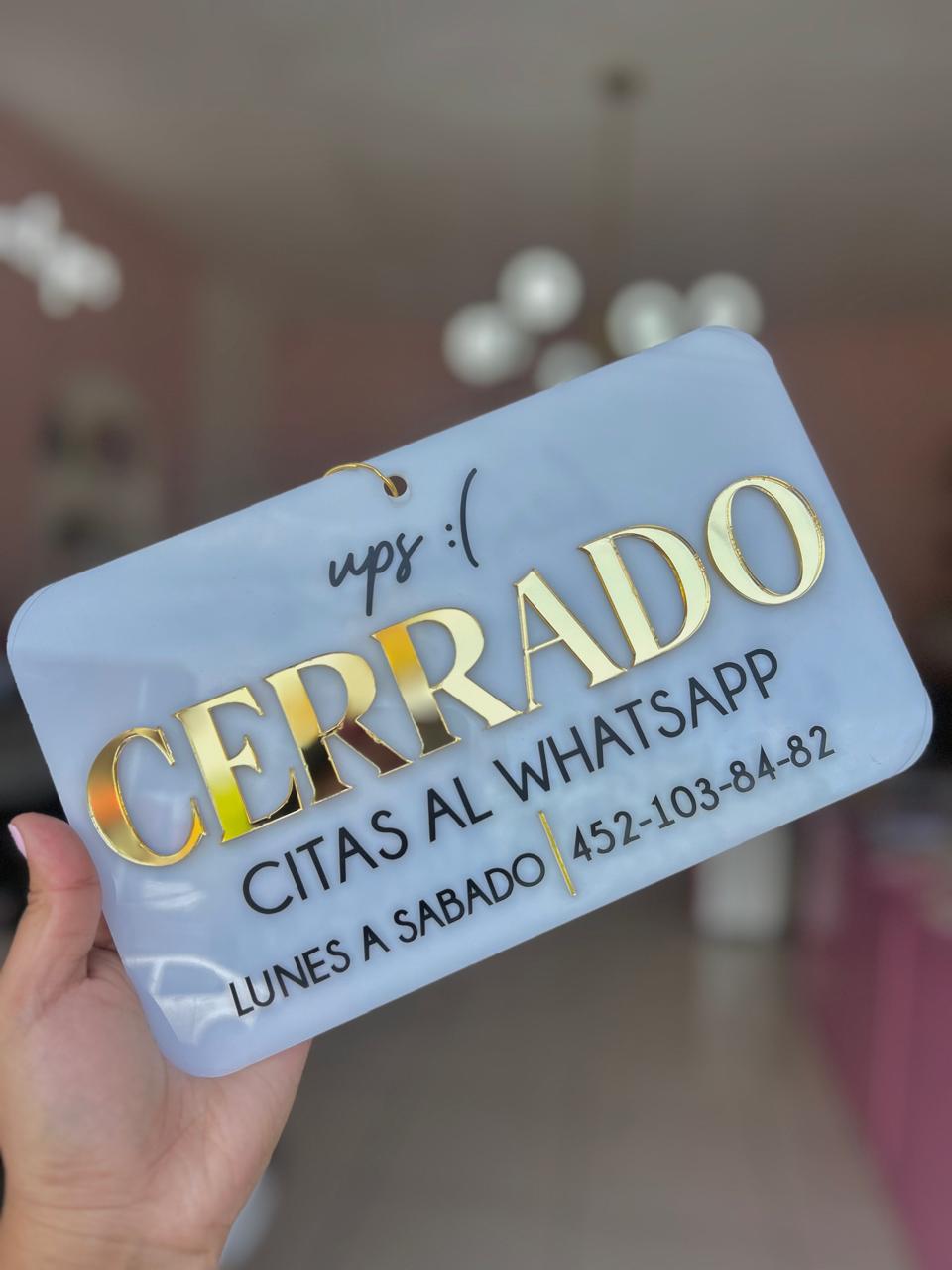 ACRILICO ABIERTO/CERRADO
